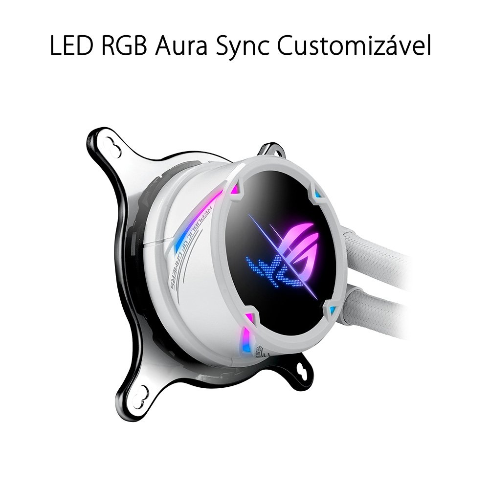 Water Cooler Asus Rog Strix LC II 240 ARGB WE, 240mm, AMD e Intel