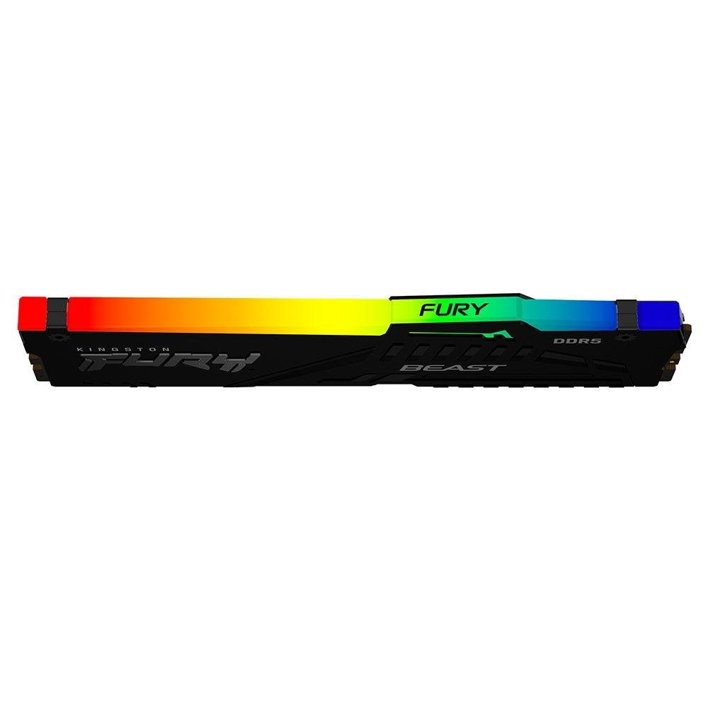 Memória RAM Kingston Fury Beast RGB, 8GB, 5600MHz, DDR5, CL40, para Intel XMP, Preto - KF556C40BBA-8 Memória RAM Kingston Fury Beast RGB, 8GB, 5600MHz, DDR5, CL40, para Intel XMP, Preto - KF556C40BBA-8