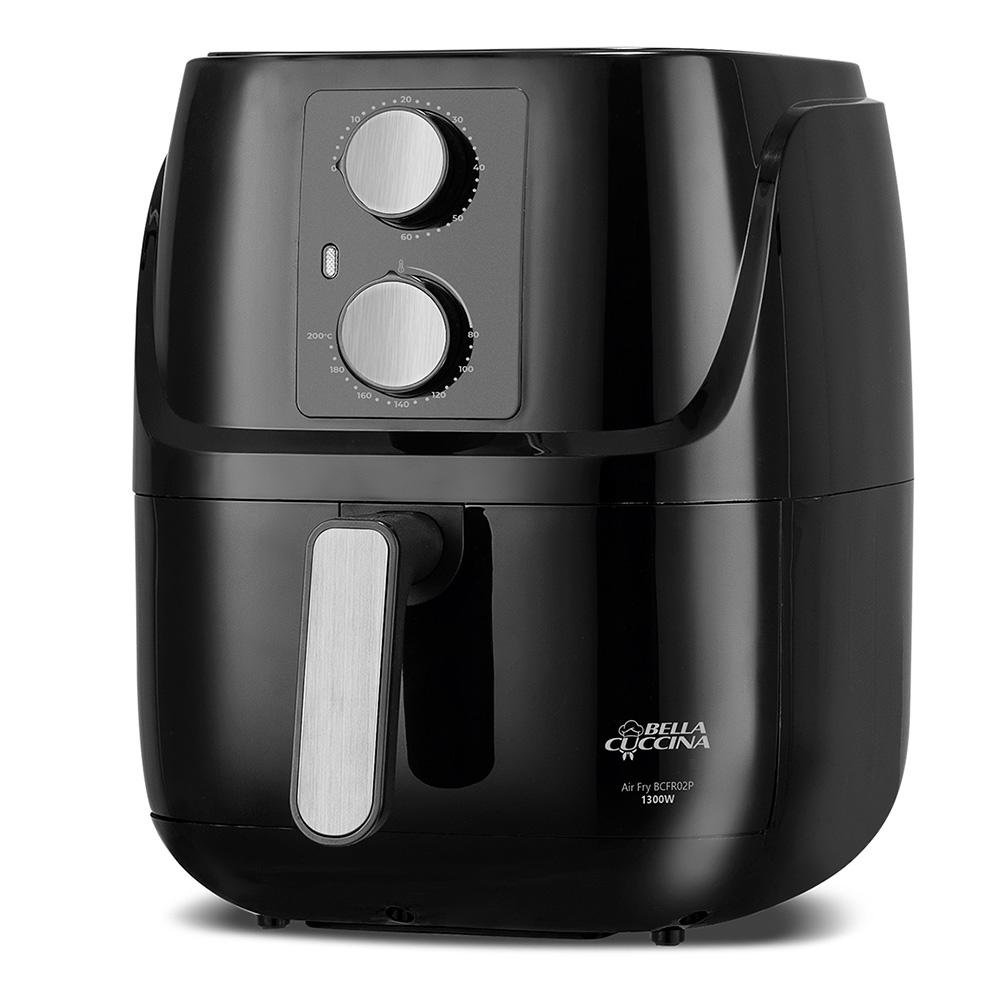 Fritadeira Air Fryer Sem Óleo Britânia Bella Cuccina BCFR02P 3L, 1300W, 220V, Antiaderente, Preto - 63802082 Fritadeira Air Fryer Sem Óleo Britânia Bella Cuccina BCFR02P 3L, 1300W, 220V, Antiaderente, Preto - 63802082