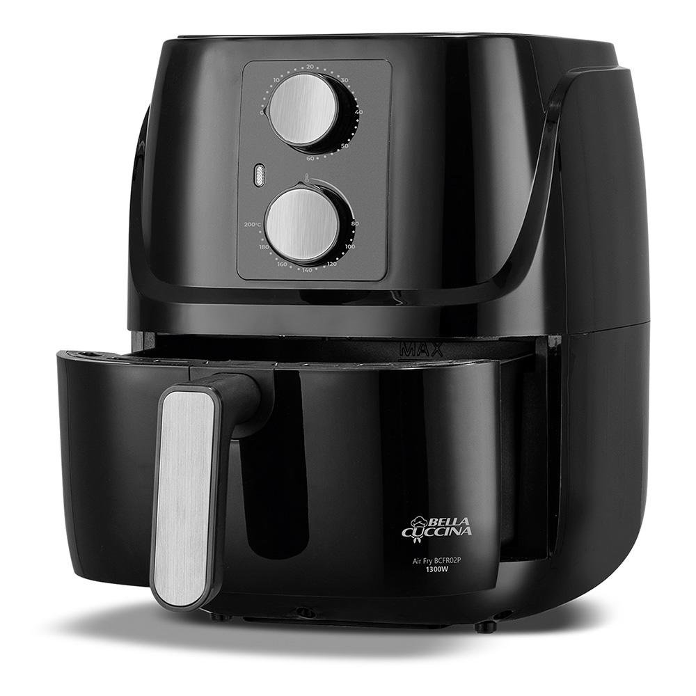 Fritadeira Air Fryer Sem Óleo Britânia Bella Cuccina BCFR02P 3L, 1300W, 220V, Antiaderente, Preto - 63802082 Fritadeira Air Fryer Sem Óleo Britânia Bella Cuccina BCFR02P 3L, 1300W, 220V, Antiaderente, Preto - 63802082