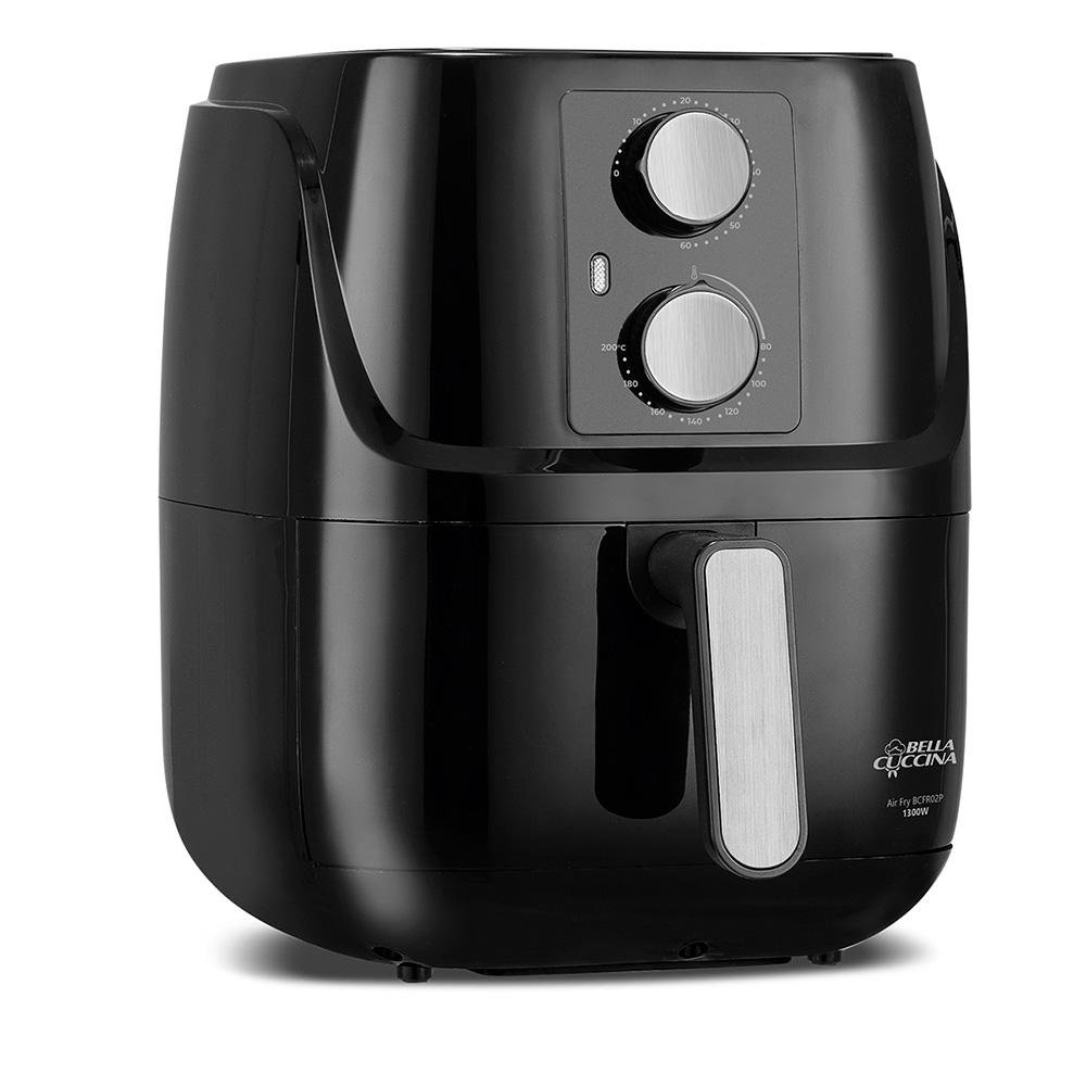 Fritadeira Air Fryer Sem Óleo Britânia Bella Cuccina BCFR02P 3L, 1300W, 220V, Antiaderente, Preto - 63802082 Fritadeira Air Fryer Sem Óleo Britânia Bella Cuccina BCFR02P 3L, 1300W, 220V, Antiaderente, Preto - 63802082