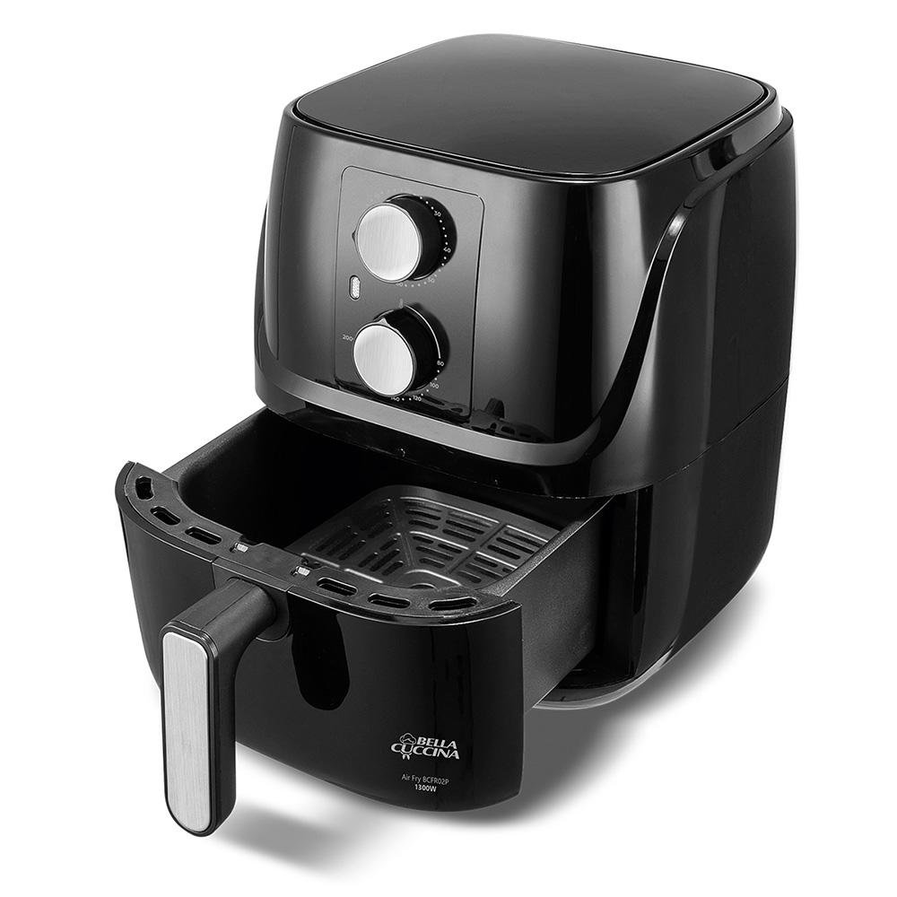 Fritadeira Air Fryer Sem Óleo Britânia Bella Cuccina BCFR02P 3L, 1300W, 220V, Antiaderente, Preto - 63802082 Fritadeira Air Fryer Sem Óleo Britânia Bella Cuccina BCFR02P 3L, 1300W, 220V, Antiaderente, Preto - 63802082