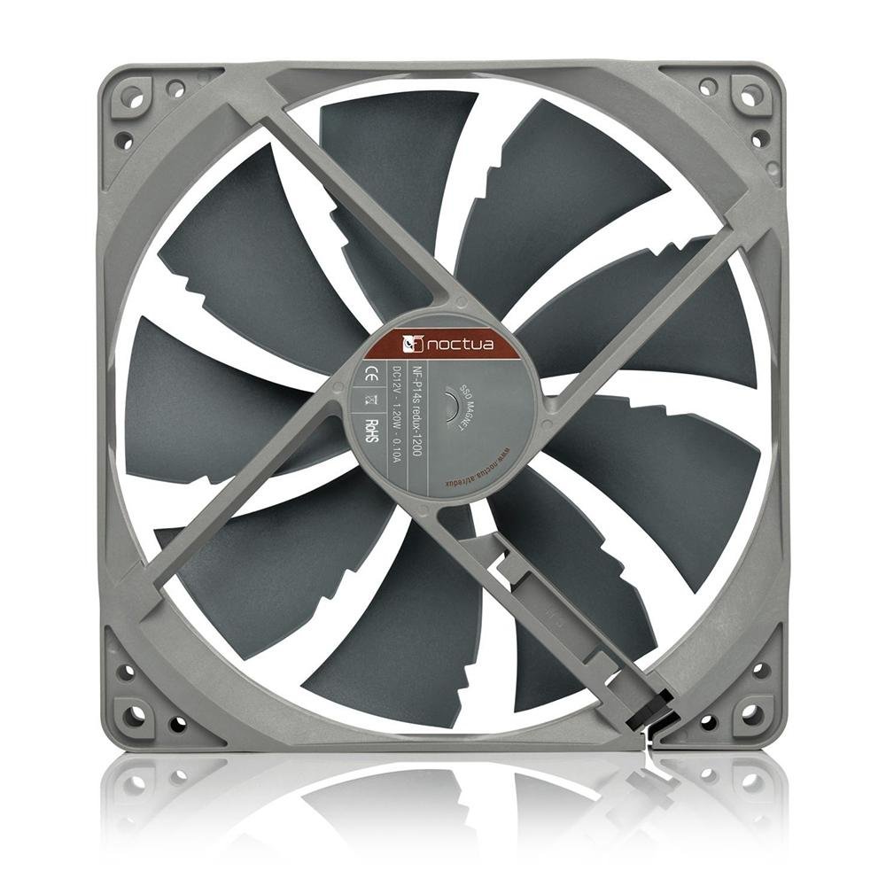 Ventoinha Noctua Redux Edition, 140mm, Cinza - NF-P14s redux-1200 Ventoinha Noctua Redux Edition, 140mm, Cinza - NF-P14s redux-1200