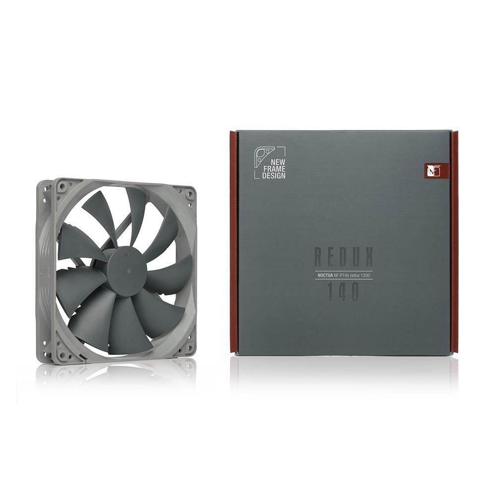 Ventoinha Noctua Redux Edition, 140mm, Cinza - NF-P14s redux-1200 Ventoinha Noctua Redux Edition, 140mm, Cinza - NF-P14s redux-1200