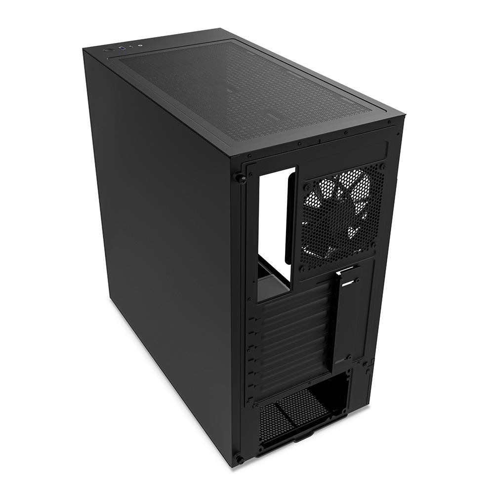 Gabinete NZXT H5 Flow Compact, Mid Tower, ATX, Lateral e Frontal em Vidro Temperado, 2x Cooler Fan, Preto - CC-H51FB-01