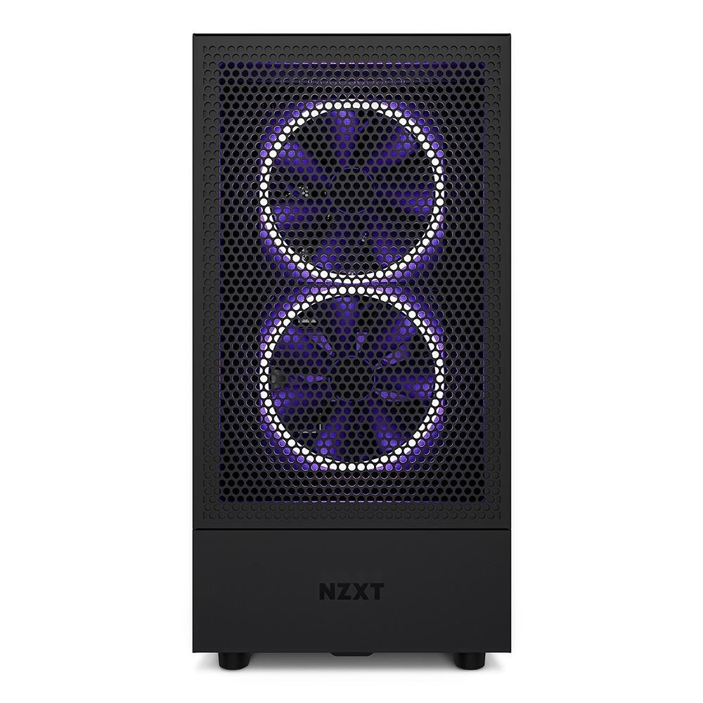 Gabinete NZXT H5 Flow Compact, Mid Tower, ATX, Lateral e Frontal em Vidro Temperado, 2x Cooler Fan, Preto - CC-H51FB-01