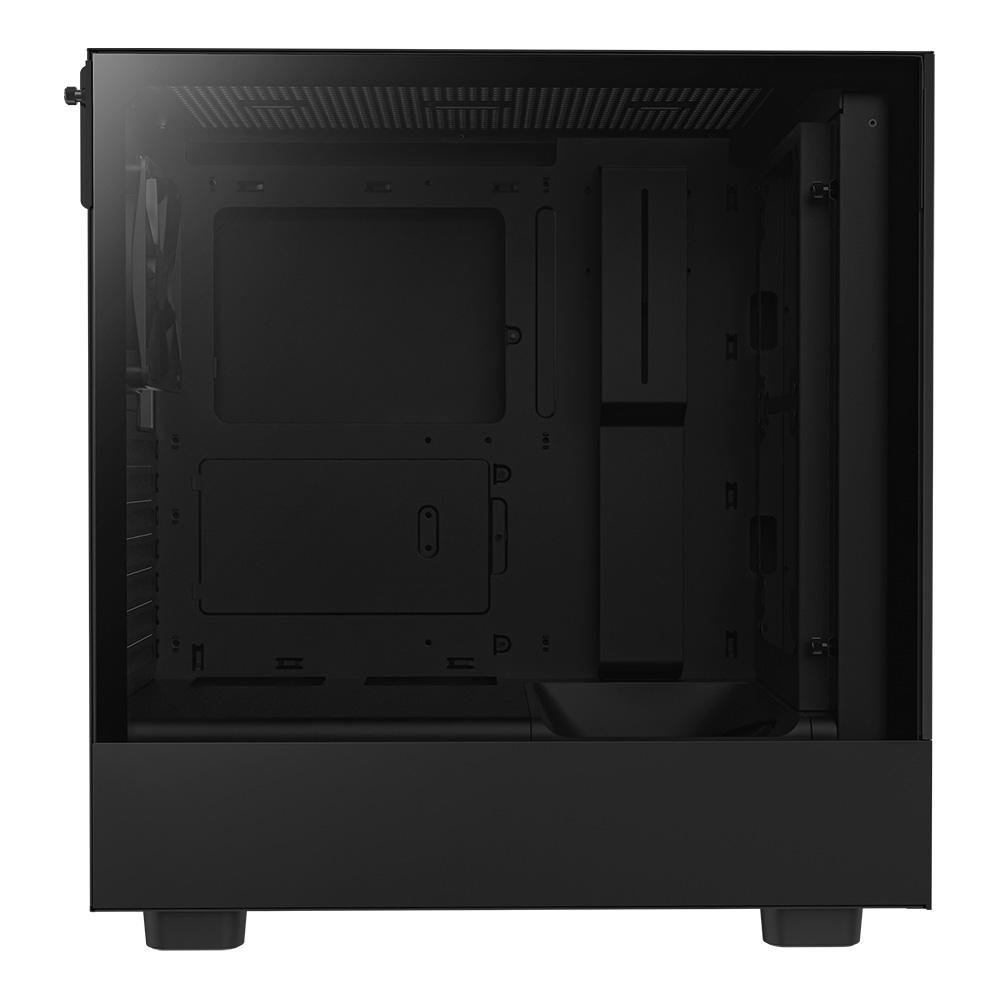 Gabinete NZXT H5 Flow Compact, Mid Tower, ATX, Lateral e Frontal em Vidro Temperado, 2x Cooler Fan, Preto - CC-H51FB-01