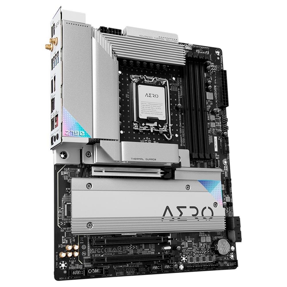Placa-Mãe Gigabyte Z790 Aero G Rev 1.0, Intel LGA1700, ATX, DDR5, Wi-Fi, Bluetooth, Branco - Z790 AERO G