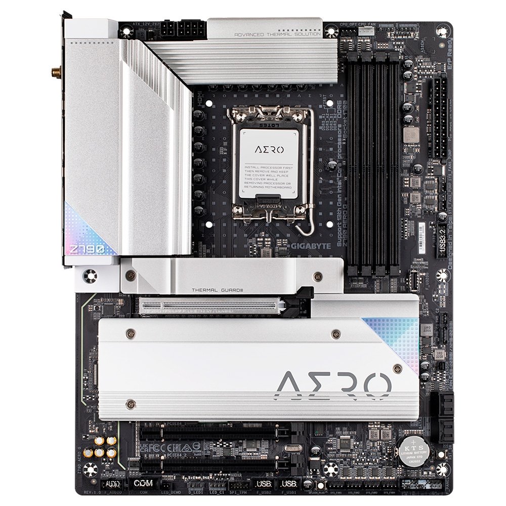 Placa-Mãe Gigabyte Z790 Aero G Rev 1.0, Intel LGA1700, ATX, DDR5, Wi-Fi, Bluetooth, Branco - Z790 AERO G