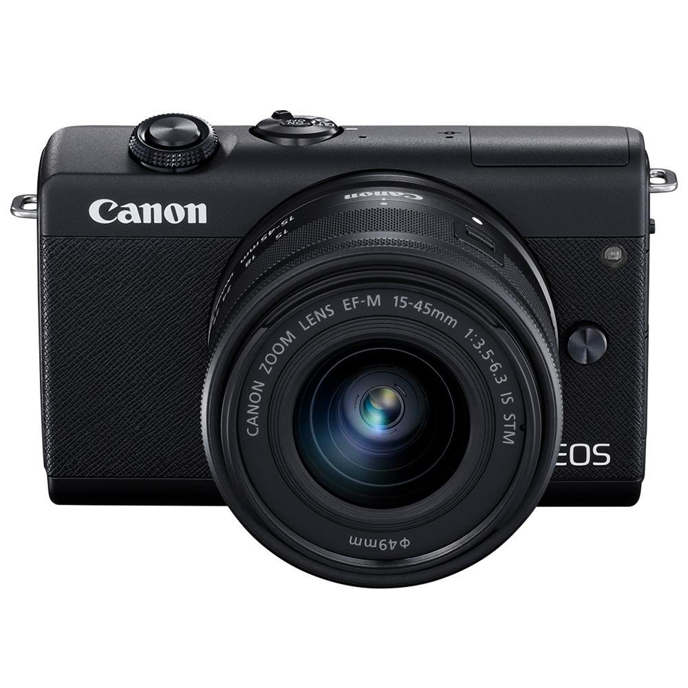 2/23出品！Canon EOS M EF-M15-45 EF-M55-200 Câmera Digital Canon M200 | KaBuM!