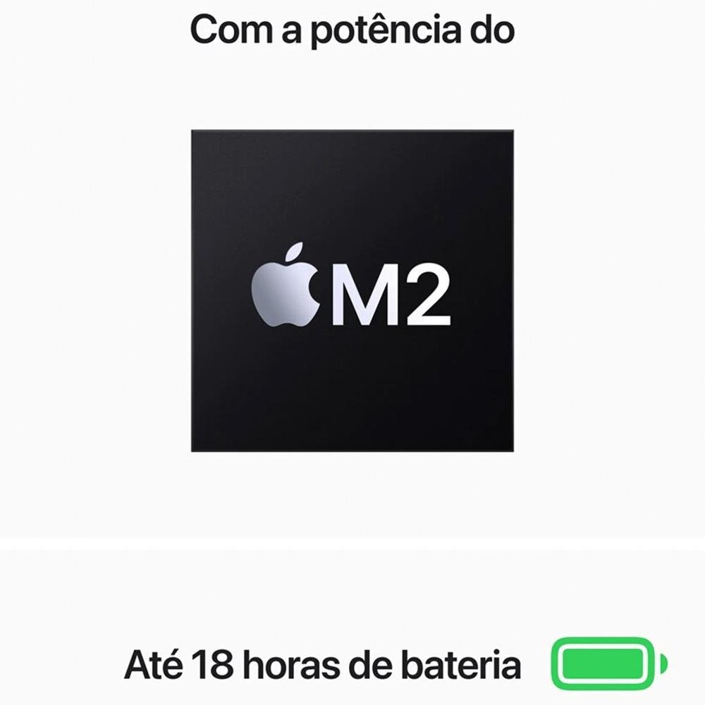 Macbook Air Apple 13", M2, CPU 8 Núcleos, GPU 8 Núcleos, 8GB RAM, SSD 256GB, Cinza Espacial - MLXW3BZ/A Macbook Air Apple 13", M2, CPU 8 Núcleos, GPU 8 Núcleos, 8GB RAM, SSD 256GB, Cinza Espacial - MLXW3BZ/A