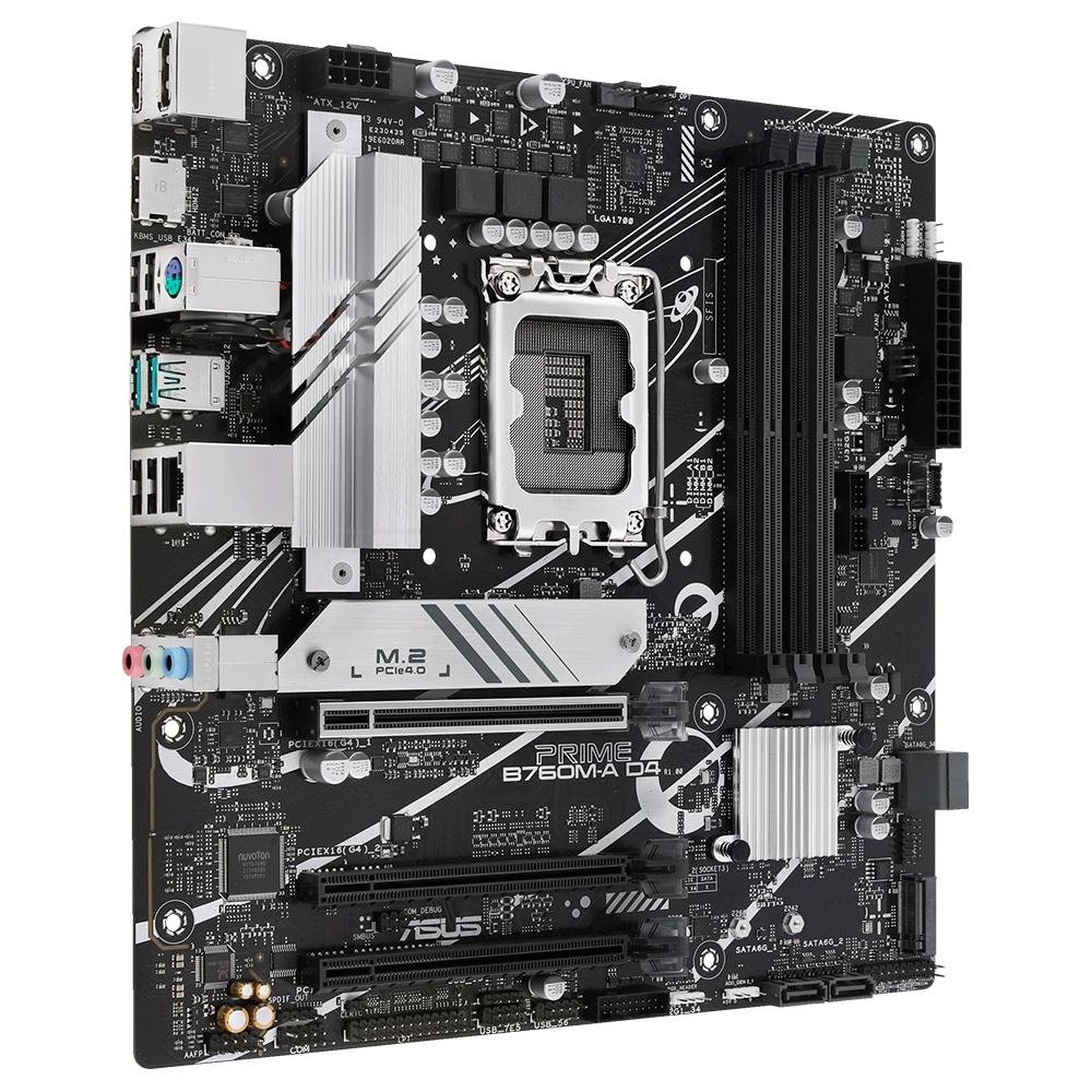 Placa-Mãe ASUS Prime B760M-A, Intel LGA 1700, D4, mATX, DDR4, Preto - 90MB1D00-M0EAY0