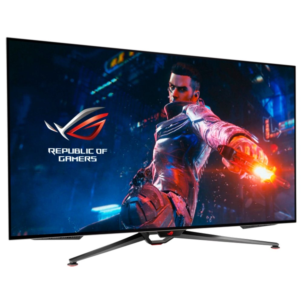 Monitor Asus Rog Swift 41.5 OLED, 138Hz, 0,1ms, HDMI e DisplayPort, 133% sRGB, HDR, G-Sync, VESA - PG42UQ