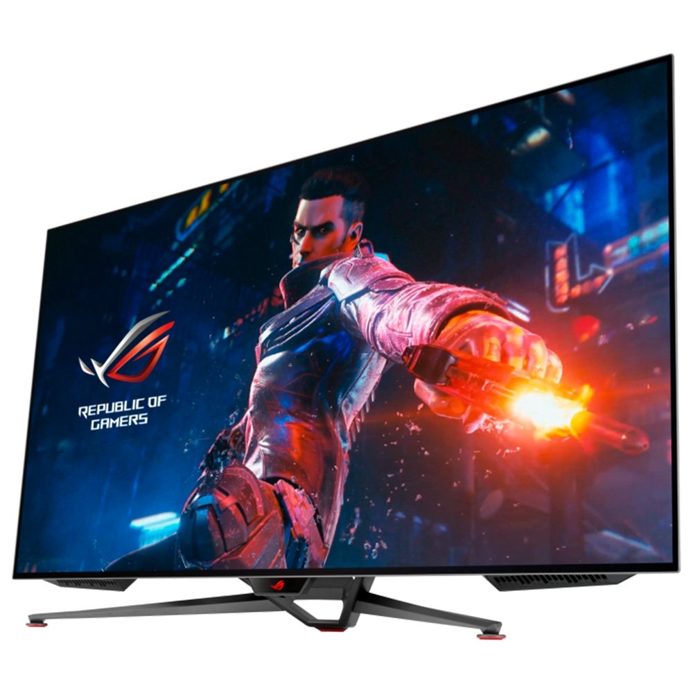 Monitor Asus Rog Swift 41.5 OLED, 138Hz, 0,1ms, HDMI e DisplayPort, 133% sRGB, HDR, G-Sync, VESA - PG42UQ