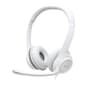 Headset Logitech H390, USB, com Almofadas, Controles de Áudio Integrado, Microfone com Redução de Ruído, Branco - 981-001285