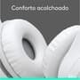 Headset Logitech H390, USB, com Almofadas, Controles de Áudio Integrado, Microfone com Redução de Ruído, Branco - 981-001285