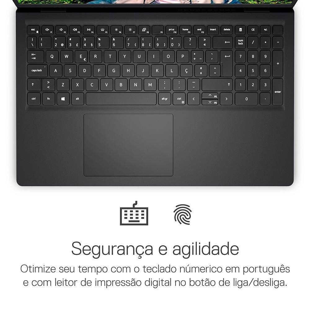Notebook Dell Inspiron 15 Intel Core i3-1115G4, 8GB RAM, SSD 256GB, 15.6" FHD, Intel UHD Graphics, Win11 Home, Preto - i15-i1100-A30P Notebook Dell Inspiron 15 Intel Core i3-1115G4, 8GB RAM, SSD 256GB, 15.6" FHD, Intel UHD Graphics, Win11 Home, Preto - i15-i1100-A30P