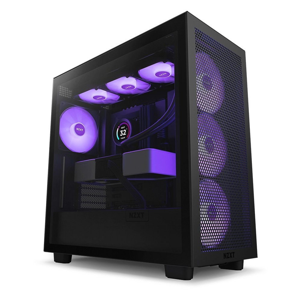 NZXT H7 Flow RGB ブラック Gabinete NZXT H7 Flow RGB, Mid Tower, ATX | KaBuM!