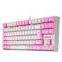 Teclado Mecânico Gamer Redragon Single Color Kumara, Switch Brown, ABNT2, Branco e Rosa - K552WP (PT-BROWN)
