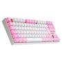 Teclado Mecânico Gamer Redragon Single Color Kumara, Switch Brown, ABNT2, Branco e Rosa - K552WP (PT-BROWN)
