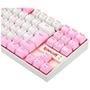 Teclado Mecânico Gamer Redragon Single Color Kumara, Switch Brown, ABNT2, Branco e Rosa - K552WP (PT-BROWN)