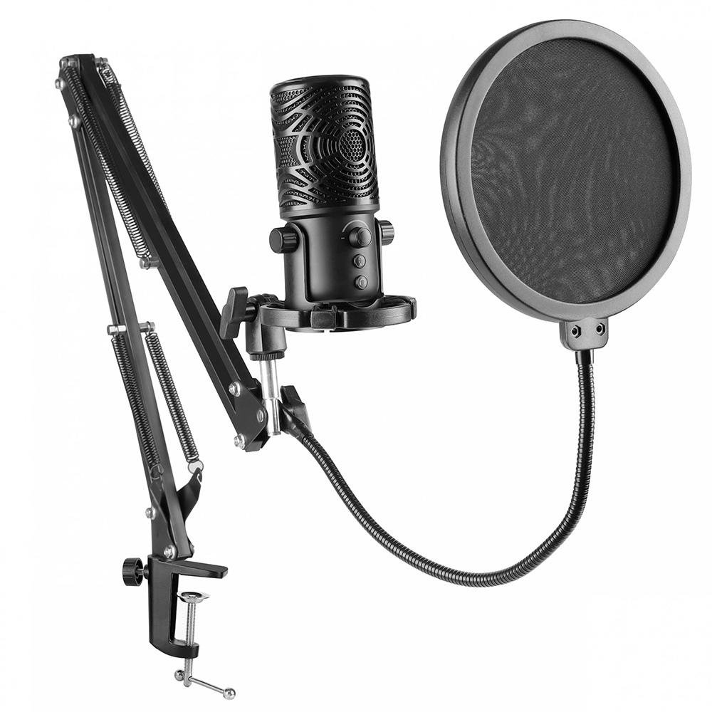 Microfone Condensador OneOdio FM1-T, Cardioide, Preto - FM1-T