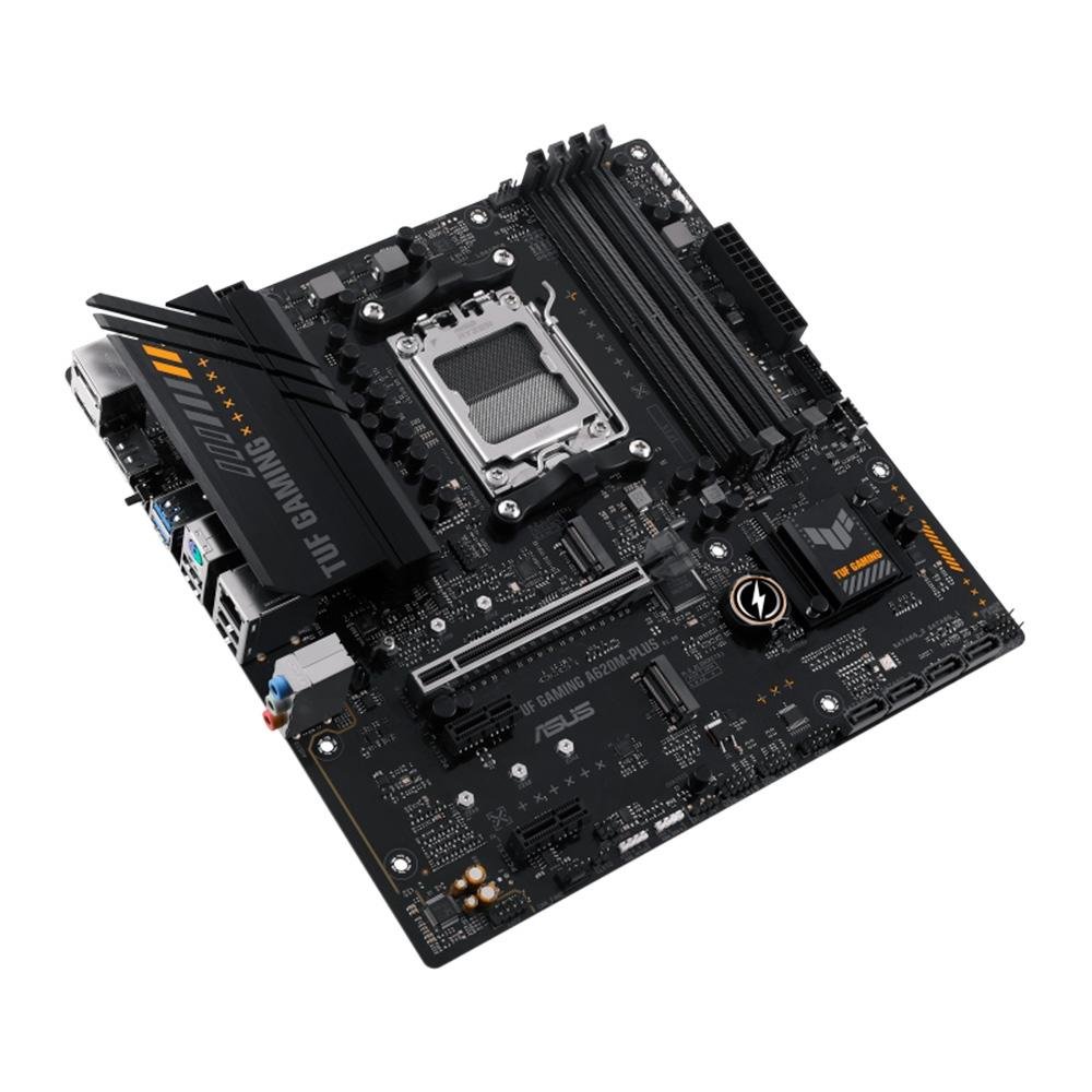 Placa-Mãe ASUS TUF GAMING A620M-PLUS, AMD AM5, mATX, DDR5, Preto - 90MB1EZ0-M0EAY0 Placa-Mãe ASUS TUF GAMING A620M-PLUS, AMD AM5, mATX, DDR5, Preto - 90MB1EZ0-M0EAY0