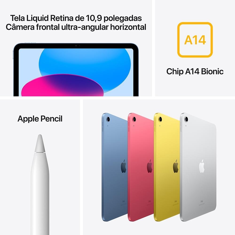 Apple iPad 10.9 10ª Geração, Wi-Fi, 256GB, Amarelo