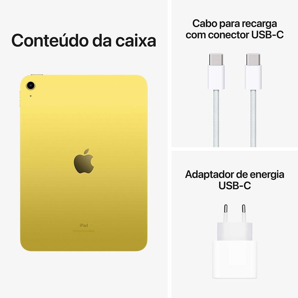 Apple iPad 10.9 10ª Geração, Wi-Fi, 256GB, Amarelo