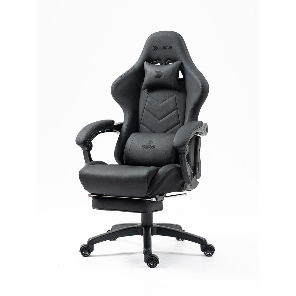 Cadeira Gamer KBM! GAMING Tempest CG500 Preta Com Almofadas, Descanso Para Pernas Retrátil, Reclinável - KGCG500PT