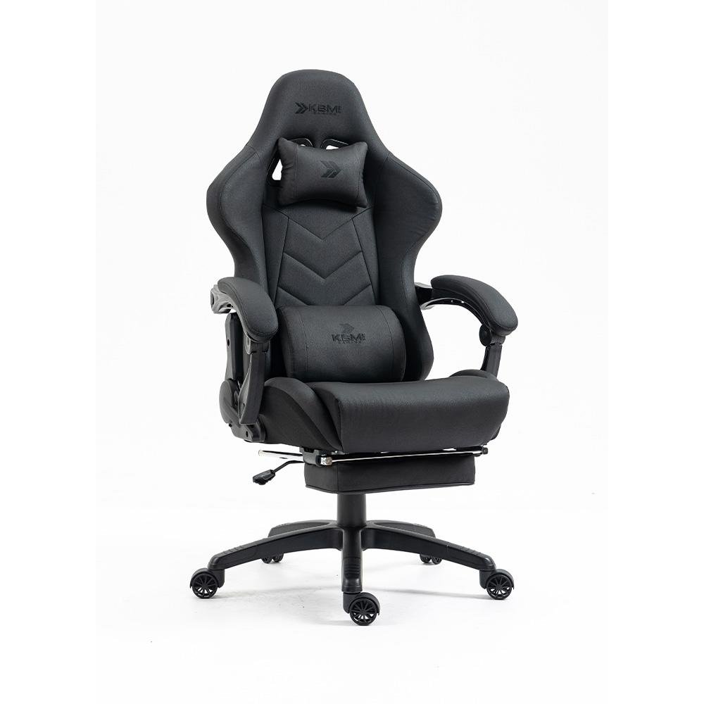Cadeira Gamer KBM! GAMING Tempest CG500 Preta Com Almofadas, Descanso Para Pernas Retrátil, Reclinável - KGCG500PT