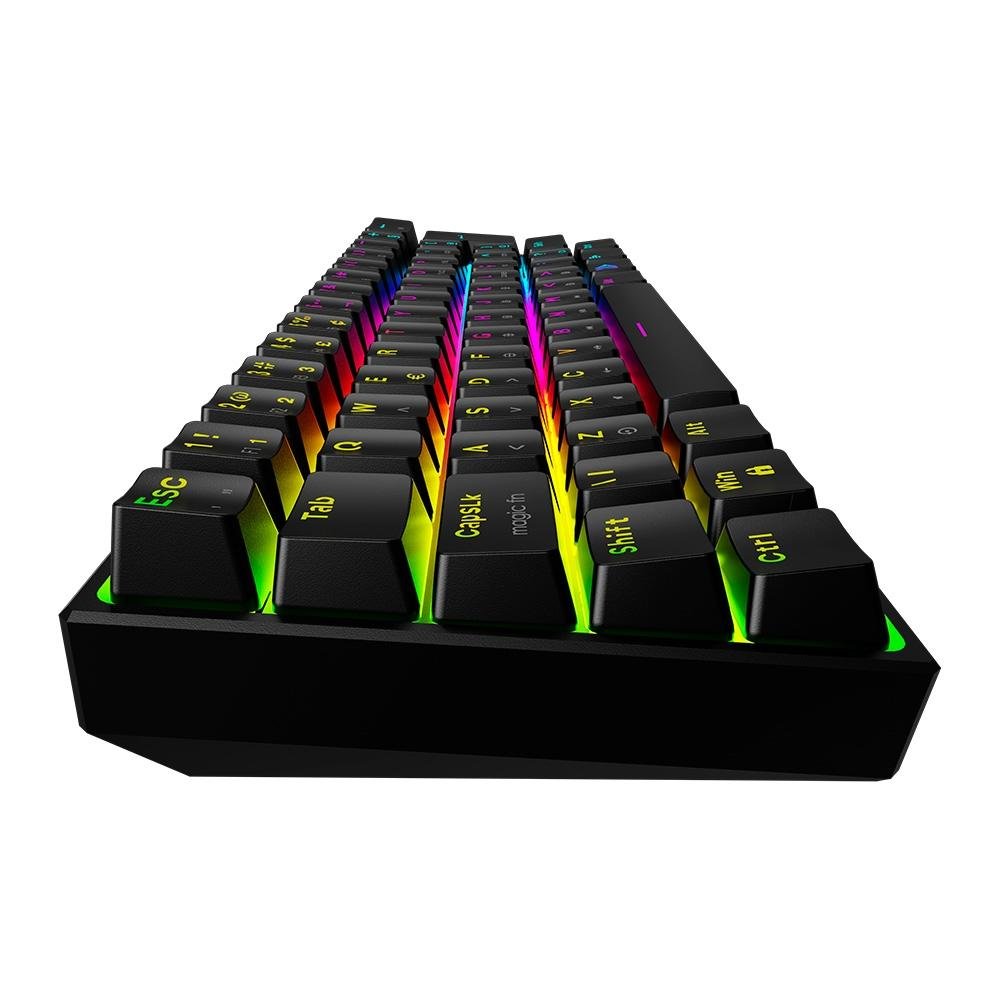 Teclado Mecânico Gamer KBM! GAMING TG600, Preto, 60% e ABNT2, RGB, Switch Gateron Red - KGTG600PTVR Teclado Mecânico Gamer KBM! GAMING TG600, Preto, 60% e ABNT2, RGB, Switch Gateron Red - KGTG600PTVR