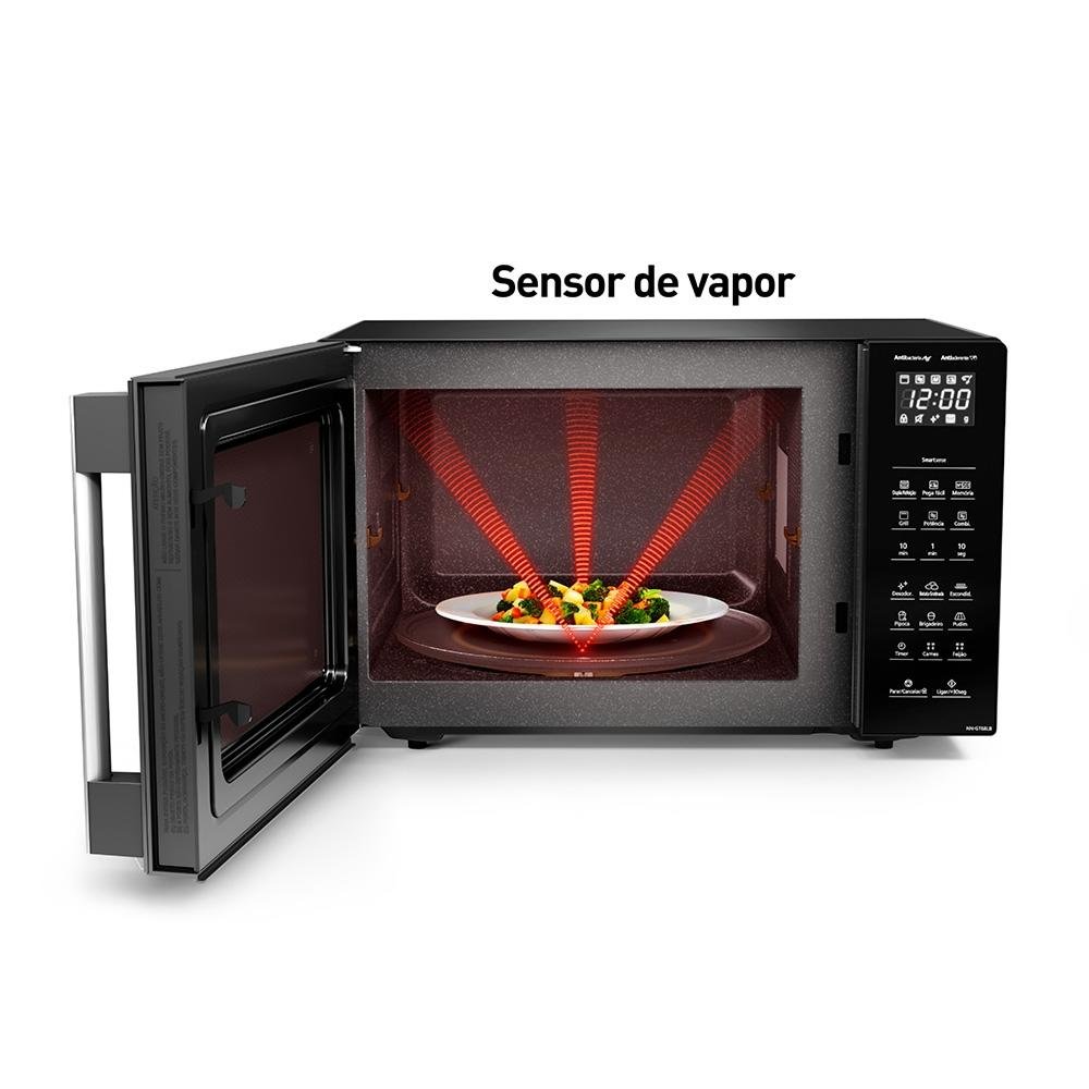 Micro-ondas Panasonic GT68, 30L, 900W, 220V, Preto