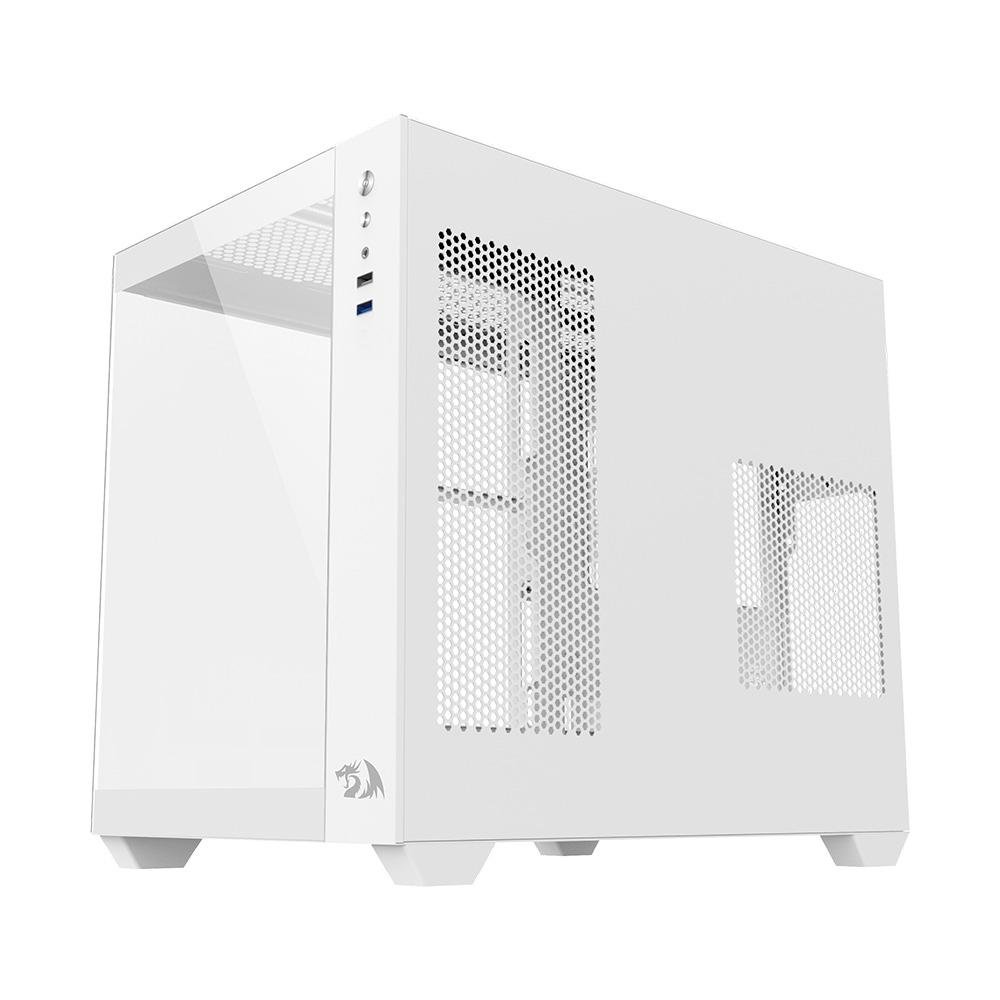 Gabinete Gamer Redragon Wideload Lite, Mid Tower, ATX e M-ATX, Lateral e Frontal em Vidro Temperado, Branco - CA-604W Gabinete Gamer Redragon Wideload Lite, Mid Tower, ATX e M-ATX, Lateral e Frontal em Vidro Temperado, Branco - CA-604W