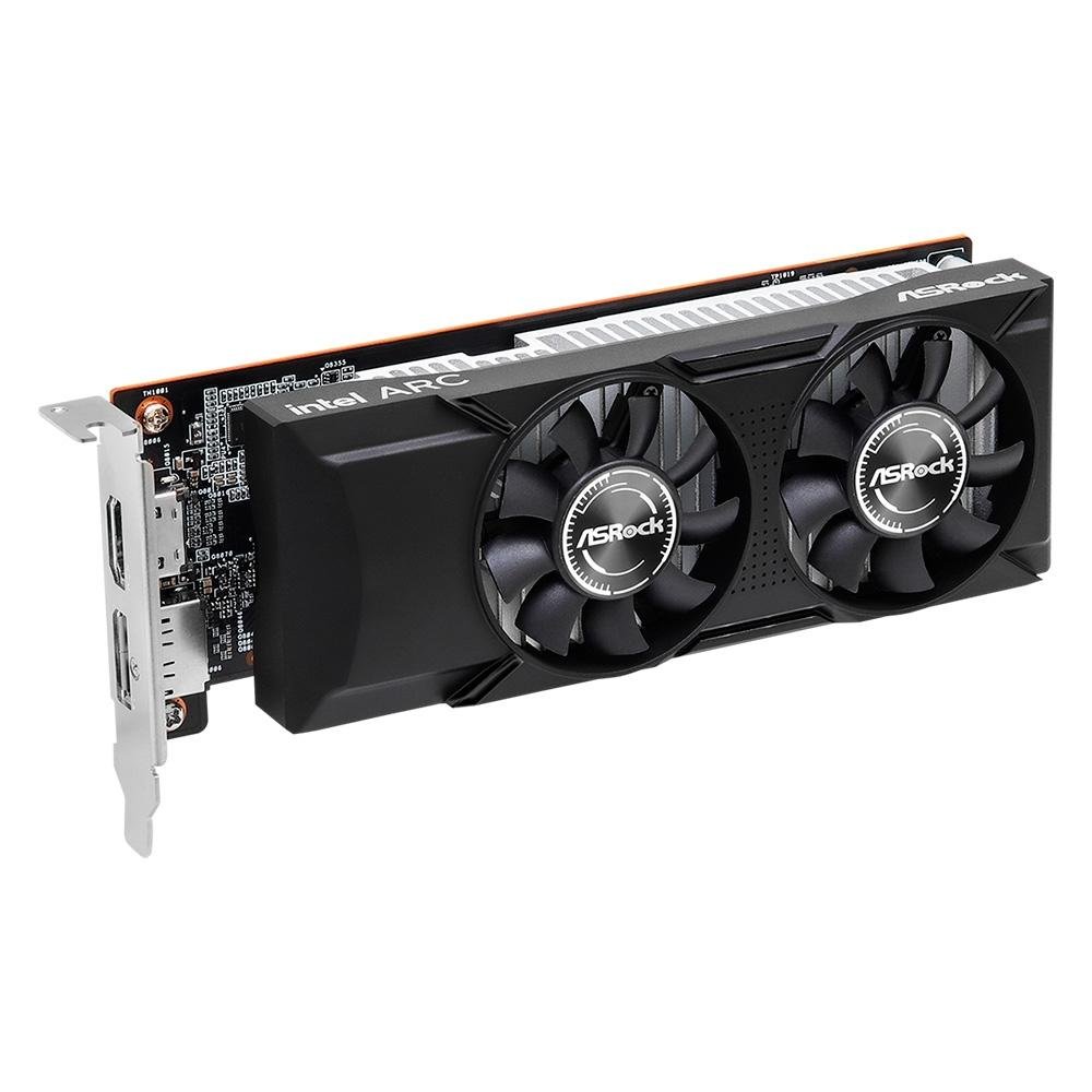 ASRock Intel ARC A380 ロープロファイル Placa de Vídeo Intel Arc A380 Low Profile 6G AsRock, 6GB GDDR6, Dr