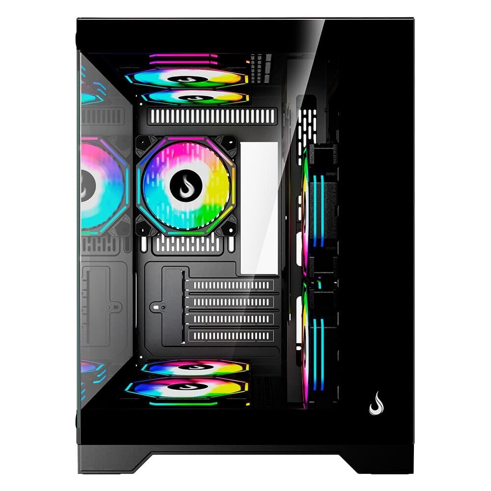 Gabinete Gamer Rise Mode Galaxy Glass M Mini, M-ATX, Lateral e Frontal em Vidro Temperado, Preto