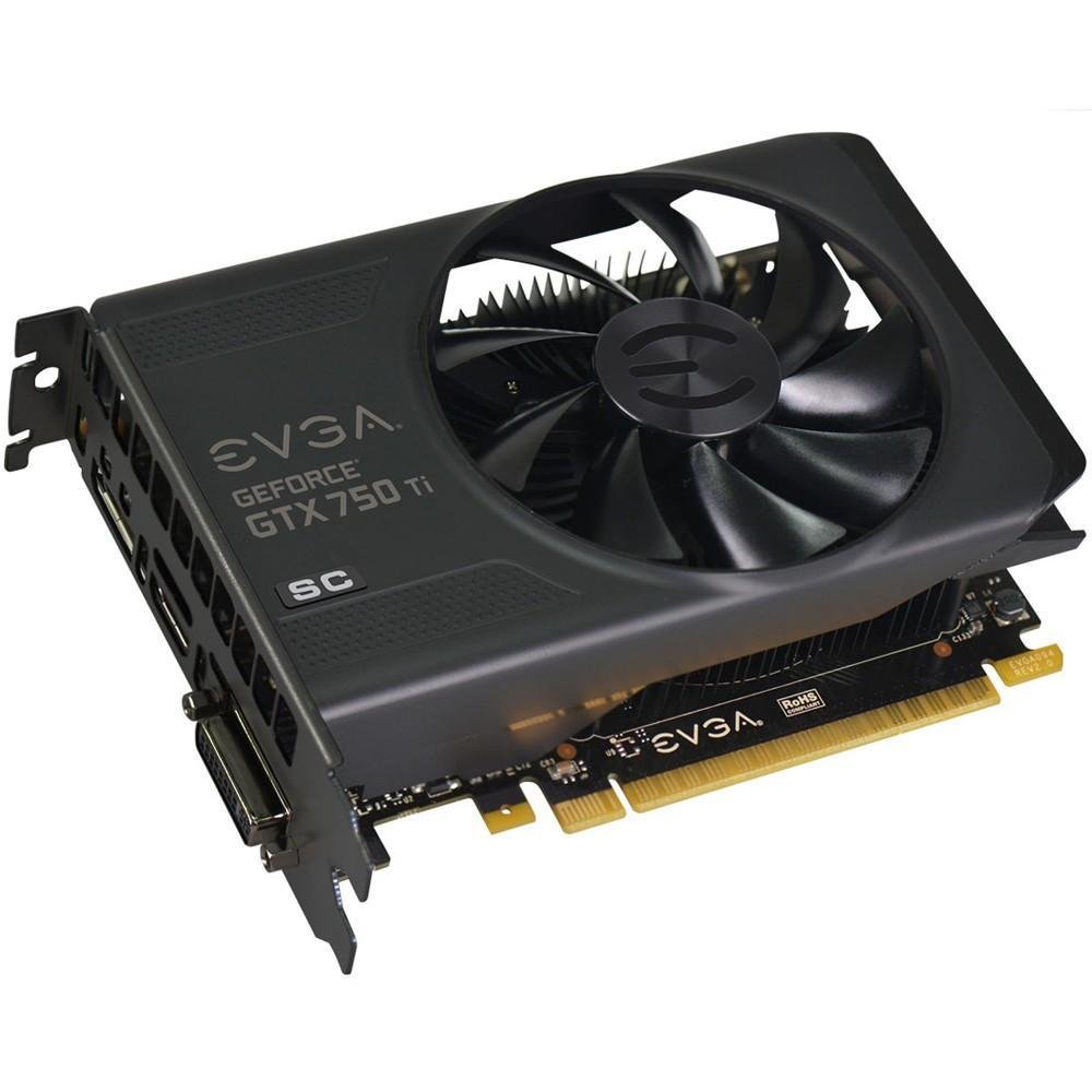 Placa de Vídeo VGA NVIDIA EVGA GEFORCE GTX 750 TI 2GB SC DDR5 128 bits PCI-E 3.0 02G-P4-3753-KR Placa de Vídeo VGA NVIDIA EVGA GEFORCE GTX 750 TI 2GB SC DDR5 128 bits PCI-E 3.0 02G-P4-3753-KR