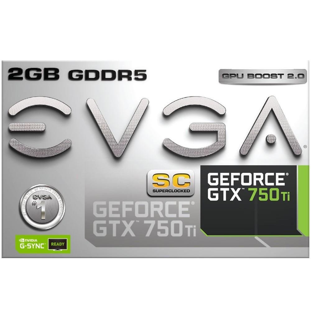 Placa de Vídeo VGA NVIDIA EVGA GEFORCE GTX 750 TI 2GB SC DDR5 128 bits PCI-E 3.0 02G-P4-3753-KR Placa de Vídeo VGA NVIDIA EVGA GEFORCE GTX 750 TI 2GB SC DDR5 128 bits PCI-E 3.0 02G-P4-3753-KR
