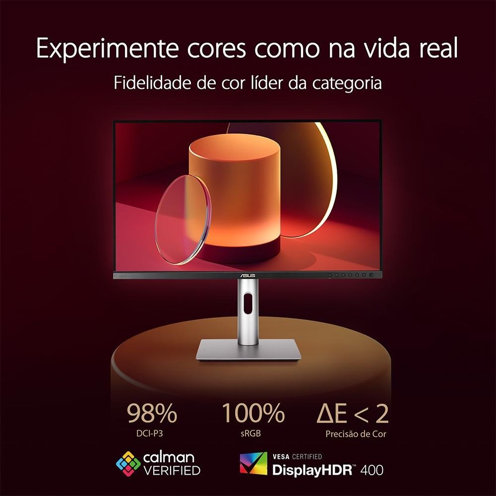 Monitor Profissional ASUS ProArt 32", 4K, IPS, HDR, USB-C, Altura Ajustável, Som Integrado - PA329CRV Monitor Profissional ASUS ProArt 32", 4K, IPS, HDR, USB-C, Altura Ajustável, Som Integrado - PA329CRV