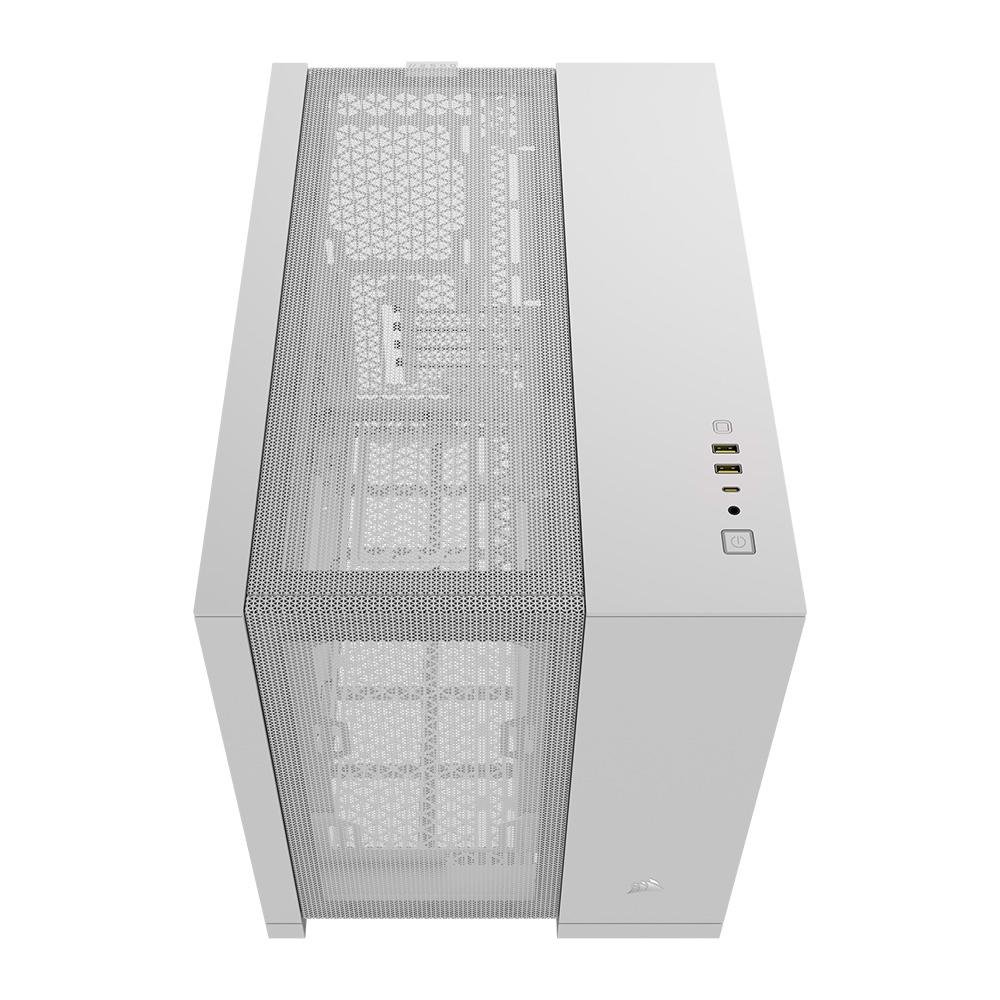 Gabinete Gamer Corsair 2500D, Mini-Tower, M-ATX, Lateral em Vidro Temperado, Sem FANs, Branco - CC-9011264-WW