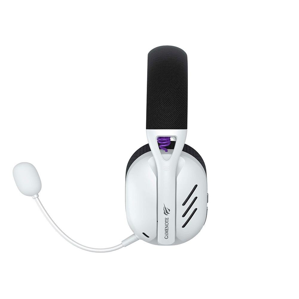 Headset Gamer Sem Fio Havit Fuxi H3, 7.1 surround, Driver 40mm, Bluetooth e USB, Preto e Branco - Fuxi-H3 Black White