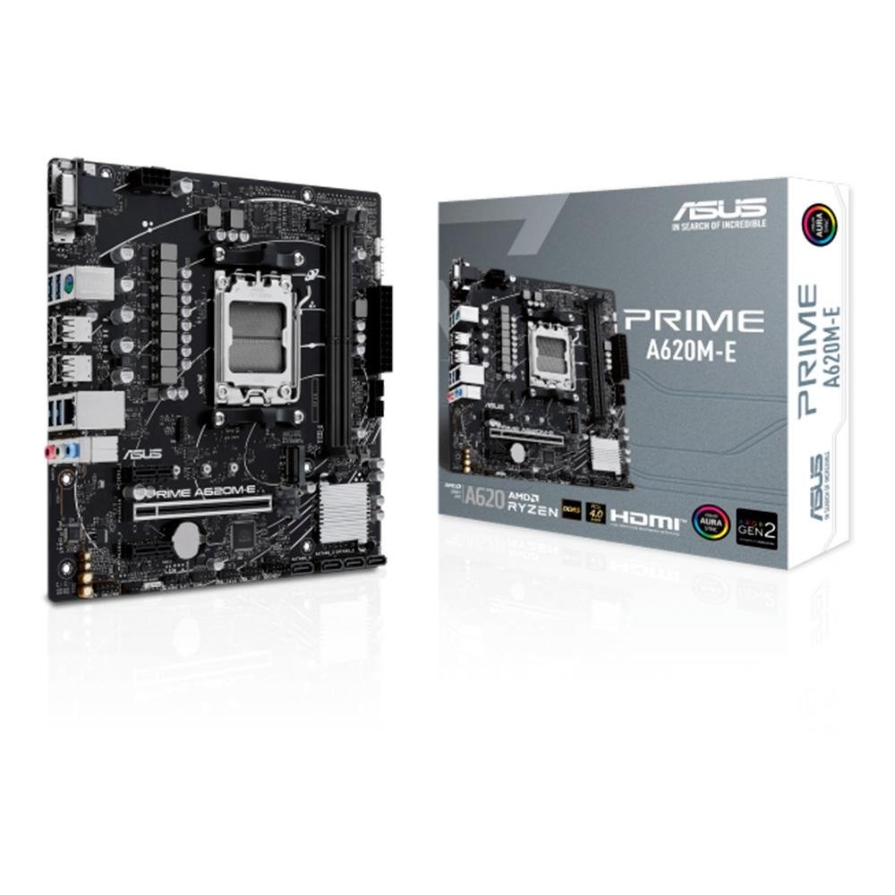 Placa-Mãe ASUS PRIME A620M-E, AMD AM5, A620, mATX, DDR5, Preto - 90MB1F50-M0EAY0