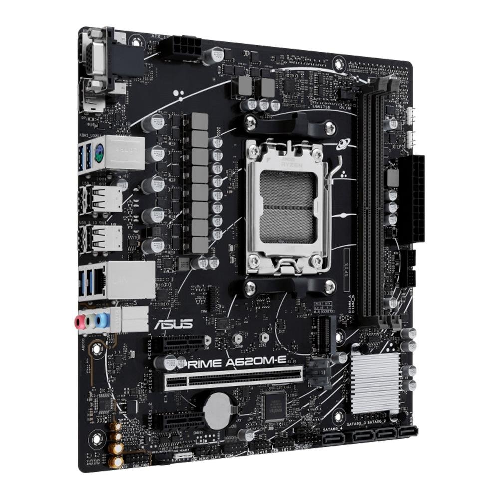 Placa-Mãe ASUS PRIME A620M-E, AMD AM5, A620, mATX, DDR5, Preto - 90MB1F50-M0EAY0