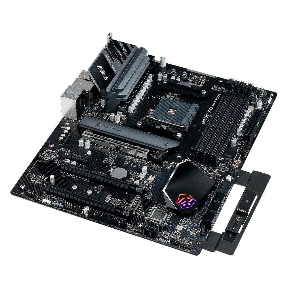 Placa-Mãe ASRock Phantom Gaming B550 PG Riptide, AMD B550 , ATX, DDR4, Preto - 90-MXBGH