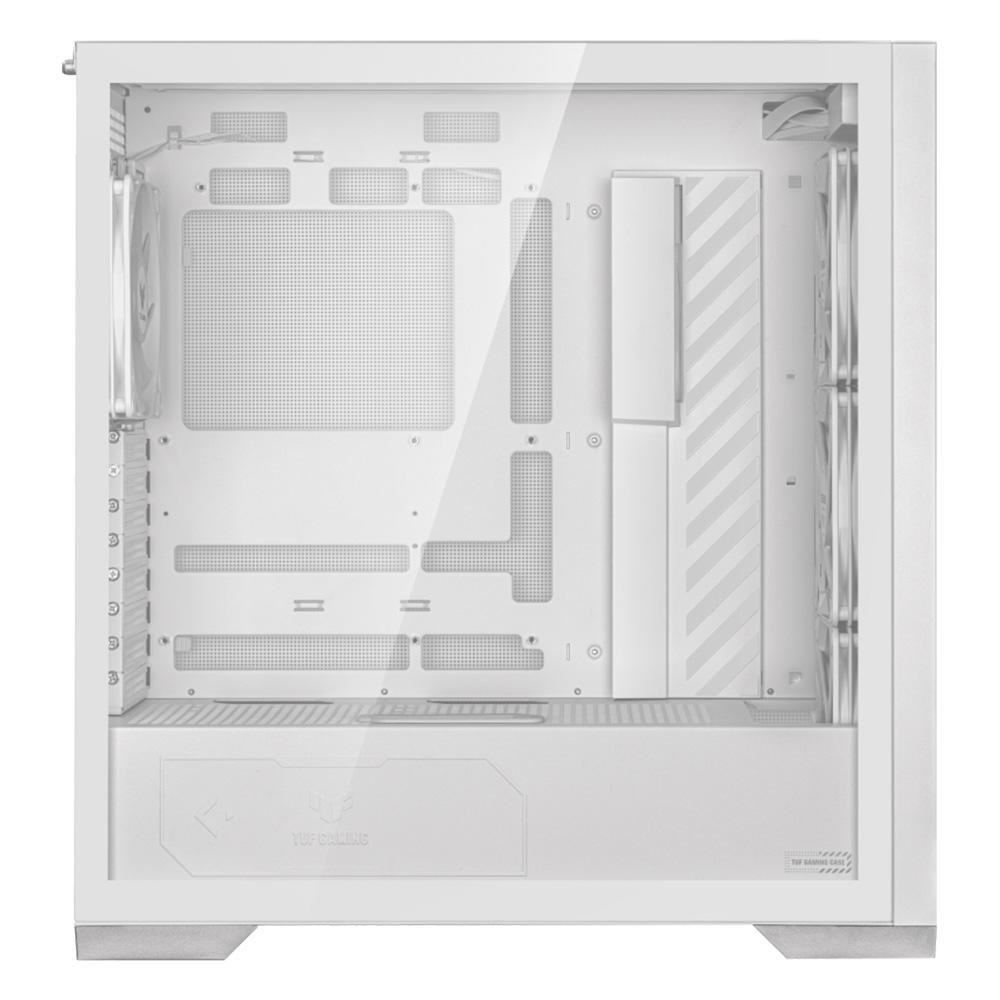 Gabinete Gamer Asus TUF Gaming GT302 ARGB BTF, E-ATX, Mid Tower, Lateral em Vidro Temperado, 4x 140mm Fan, Branco - 90DC00I3-B10000