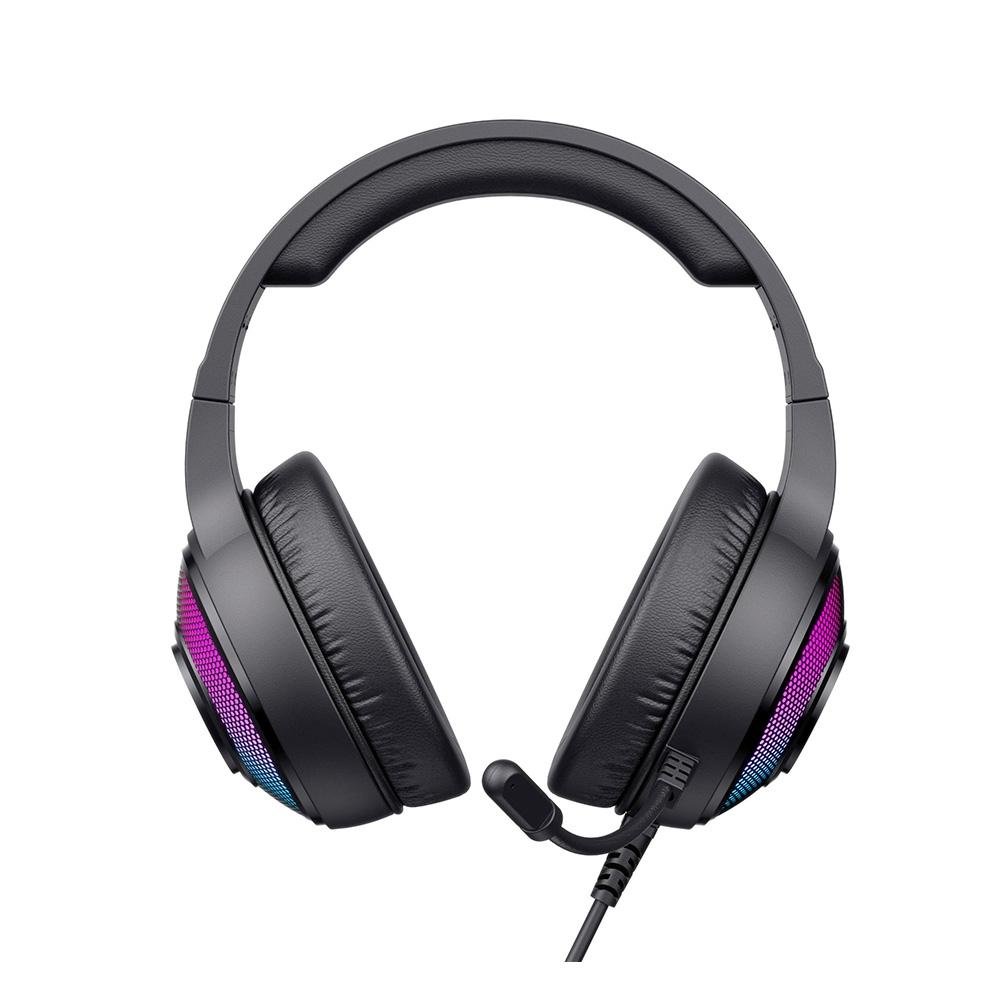 Headset Gamer Havit H2042D, RGB, Driver 50mm, USB e P3, Preto