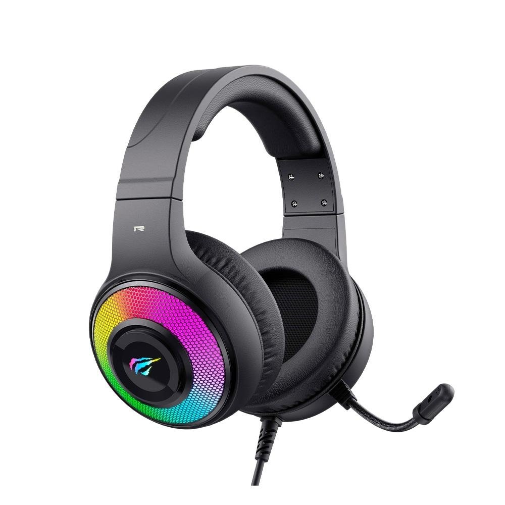 Headset Gamer Havit H2042D, RGB, Driver 50mm, USB e P3, Preto
