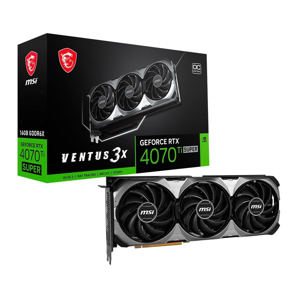 グラフィックボード・グラボ・ビデオカード MSI GEFORCE RTX 4070 Ti VENTUS 3X OC Placa de Vídeo RTX 4070 TI Super Ventus | KaBuM!