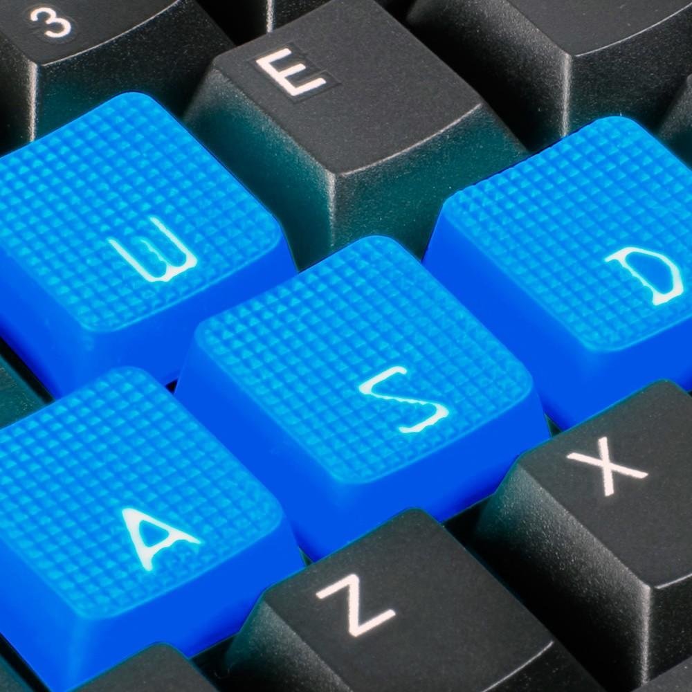 Teclado Sharkoon Gamer Multimídia Skiller Preto e Azul
