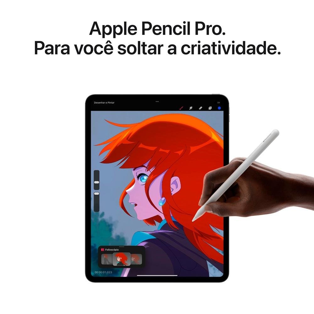iPad Pro Apple, Tela 11", 2TB, Chip M4, Wi-Fi + Cellular, Câmera Traseira 12MP, iPadOS 17, Prateado - MWRT3BZ/A iPad Pro Apple, Tela 11", 2TB, Chip M4, Wi-Fi + Cellular, Câmera Traseira 12MP, iPadOS 17, Prateado - MWRT3BZ/A
